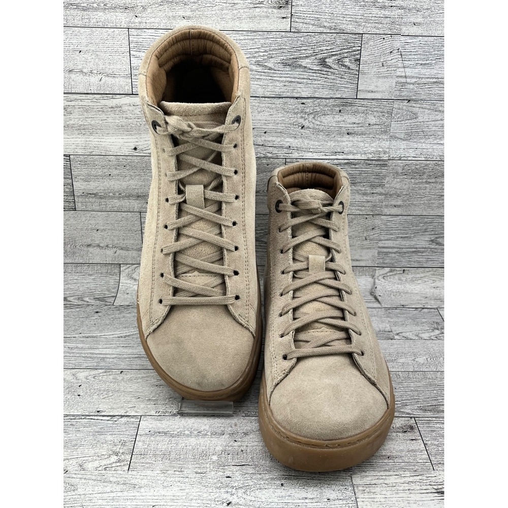 Birkenstock Bartlett Women 7 Suede High Top Sneakers Sand Tan Gum Sole Lace‎ Up